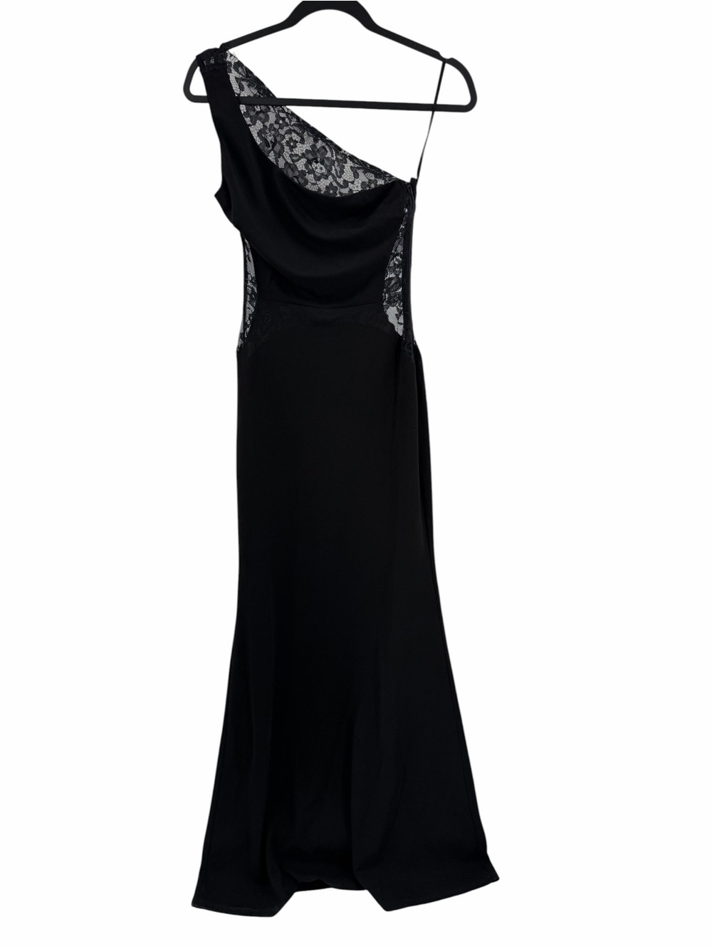 Windsor Black Lace Details Evening Formal Maxi Dress Prom Wedding Size Small New